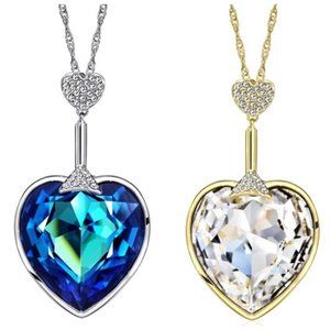 Swarovski Crystal Large Ladonna Heart Necklace